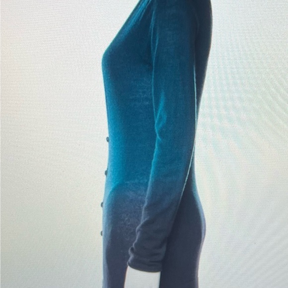 Theory 100% Cashmere Blue Ombré Cardigan - Picture 1 of 8